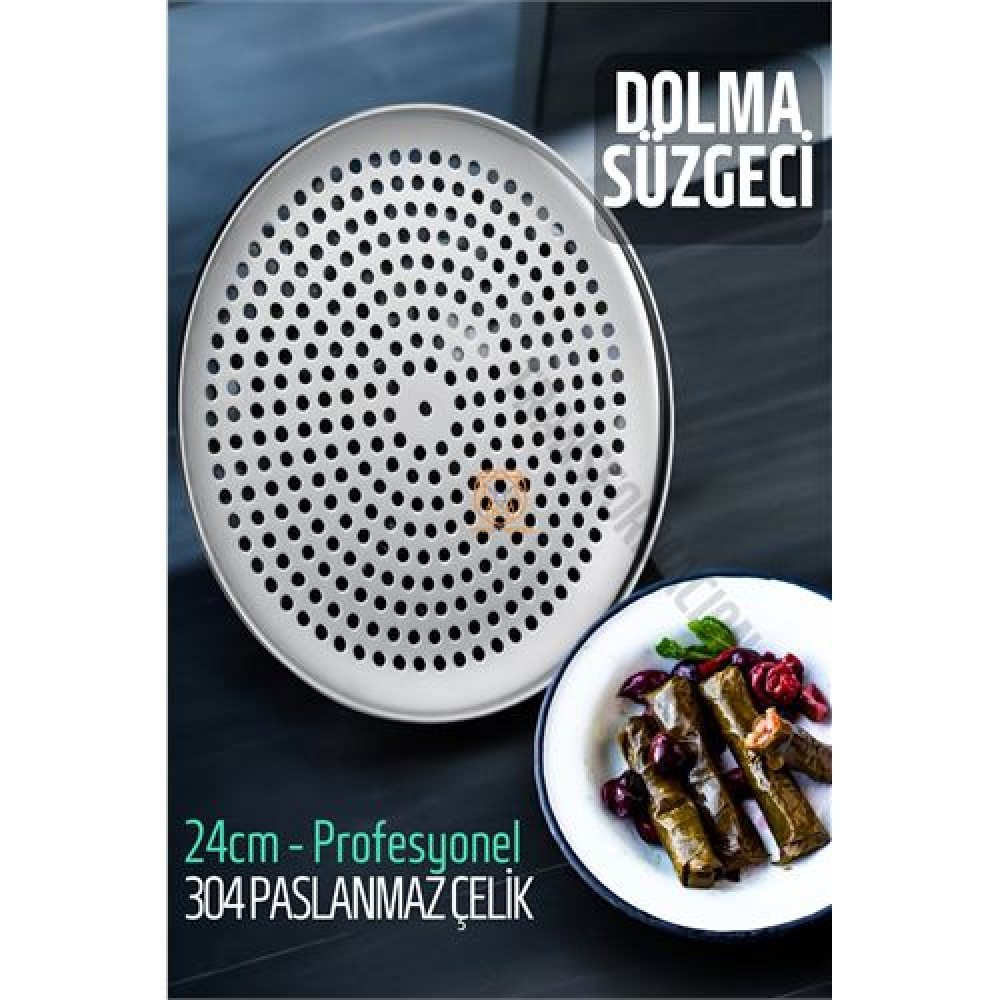 Turk Sarma Dolma Süzgeci 24 cm 304 Paslanmaz Çelik