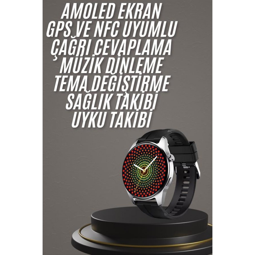 Yeni Nesil Akıllı Saat 1.5 Inç Amoled Ekran Çağrı Cevaplayabilen