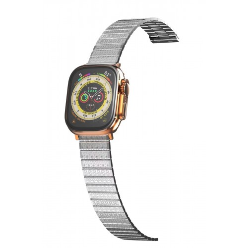 Apple Watch 38mm Made Metal Kordon - Gümüş-(5796)