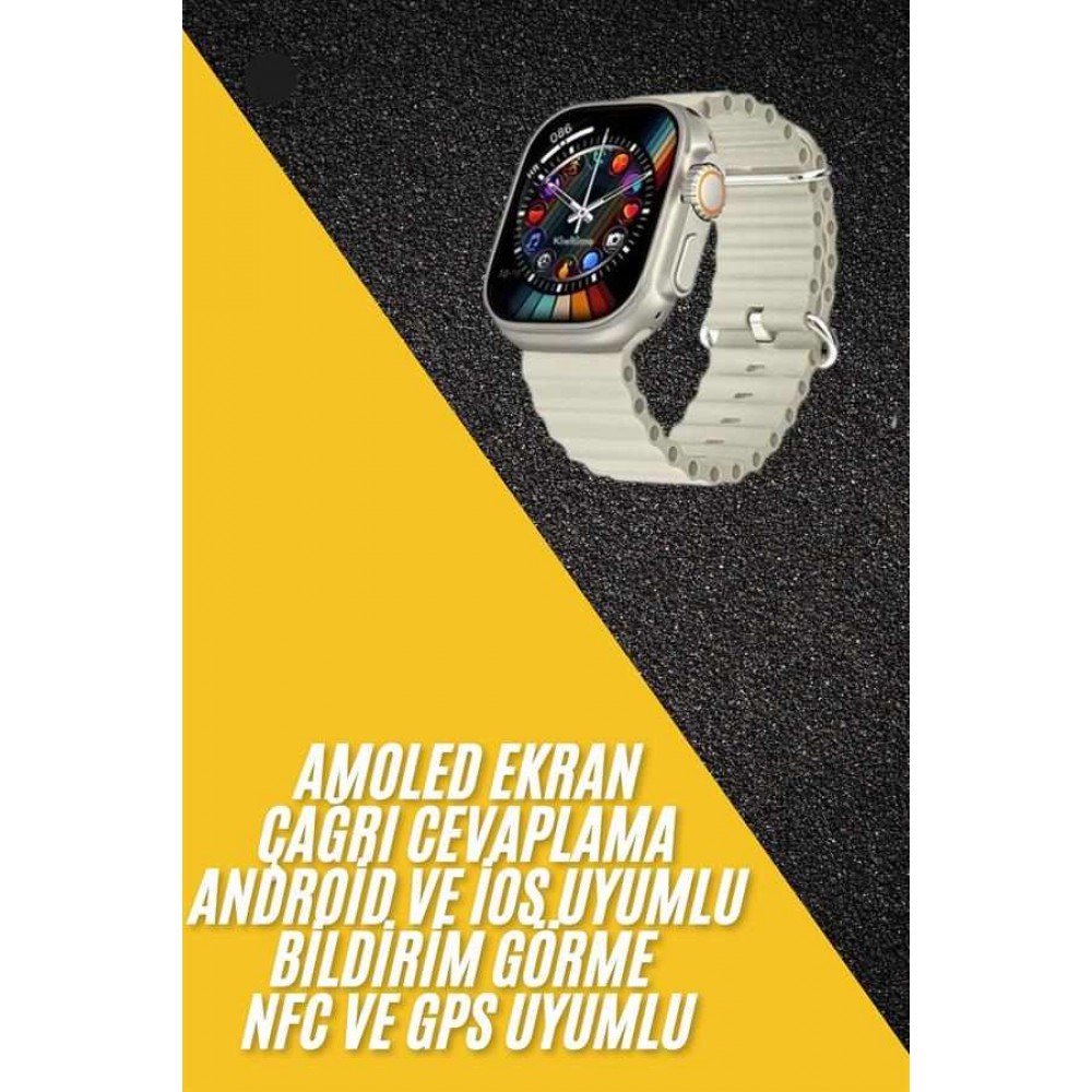 Akıllı Saat Kol Saati Android ve İOS Uyumlu Nabız Ölçer Sesli Asistan