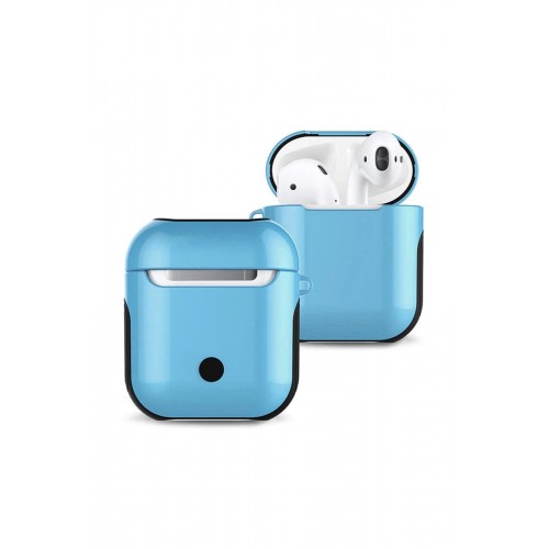 Airpods 2 (2.nesil) 3in1 Kılıf - Mavi-(5796)