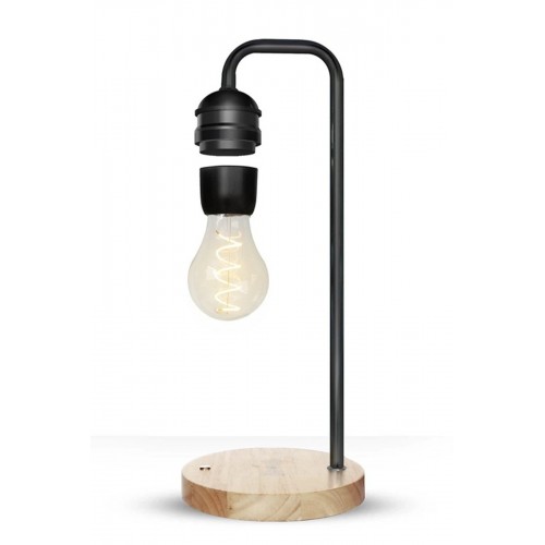 XF01 Ampul Görünümlü Kablosuz Şarj Özellikli Gece Lambası - Siyah-(5796)