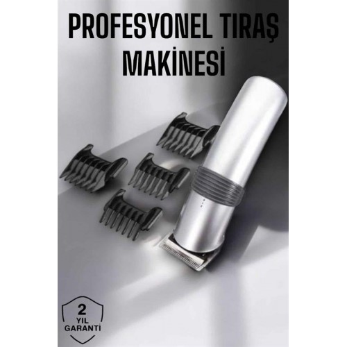 4 Taraklı Taşınabilir Profesyonel Saç ve Sakal Kesme Tıraş Makinesi