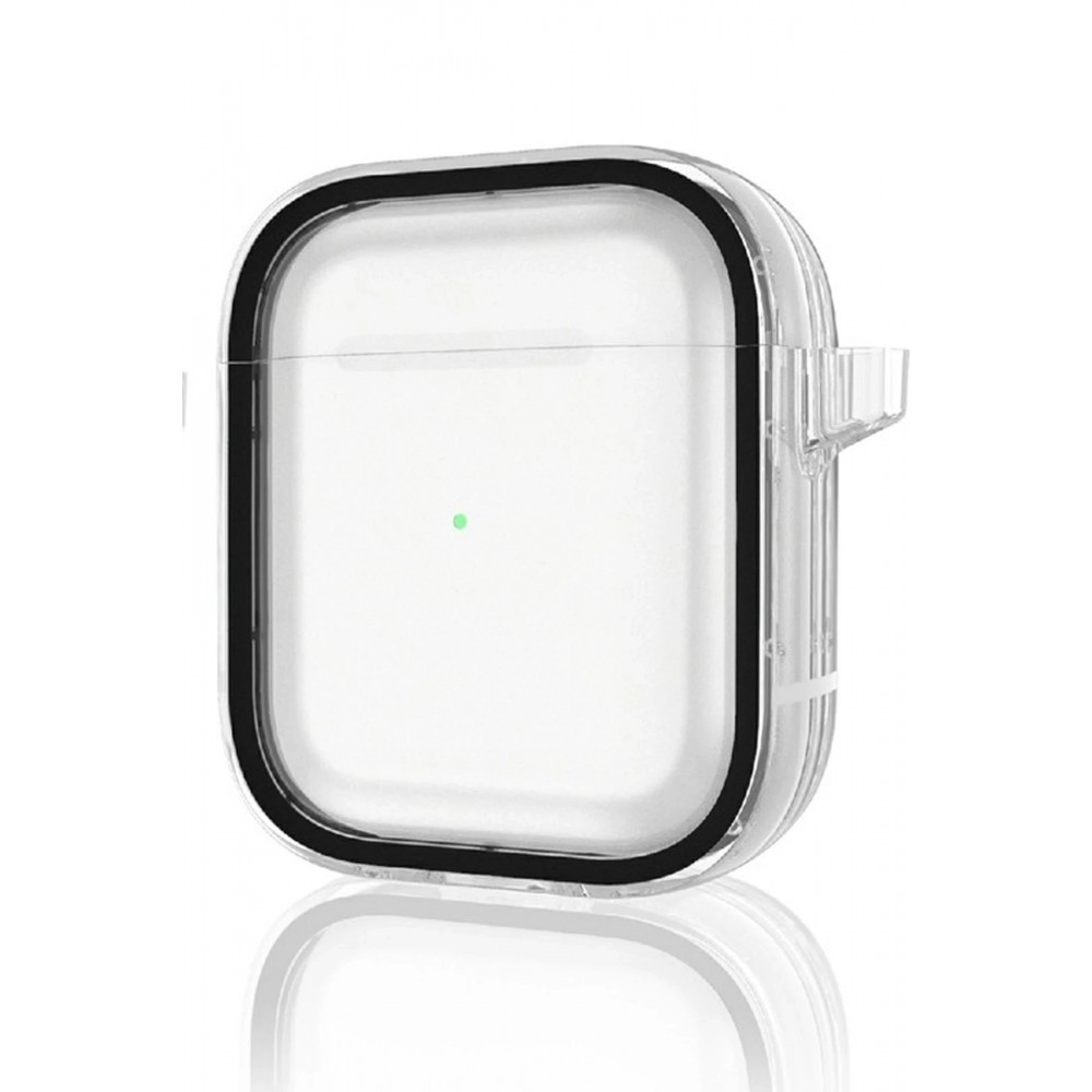 Airpods 4 (4.nesil) Shiny Şeffaf Kılıf - Siyah-(5796)