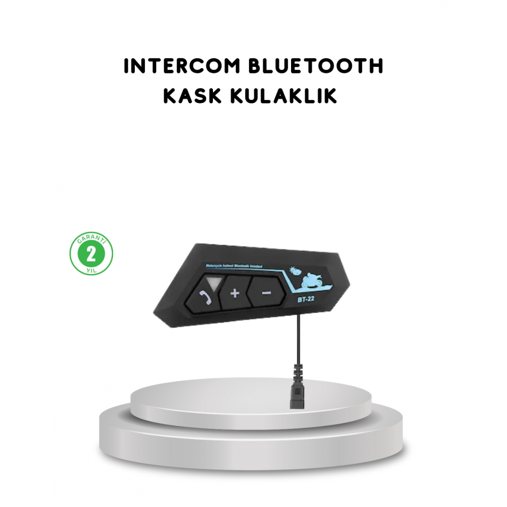 BT22 Kask Bluetooth Kulaklık 5.0 Gürültü Engelleyici ve Eller Serbest Kullanım