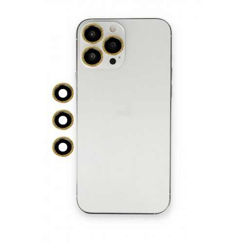 iPhone 13 Pro Max Shine Kamera Lens - Gold-(5796)