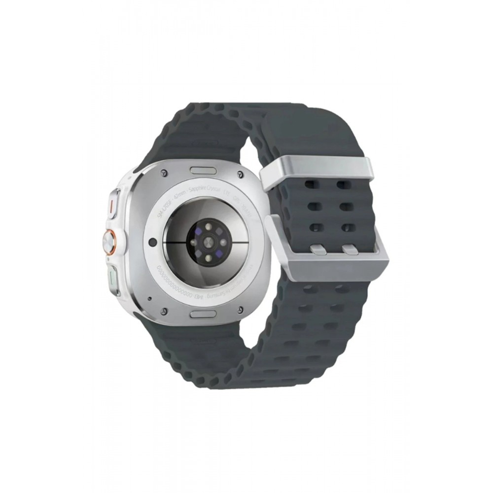 Watch 7 Ultra KR417 Rug Silikon Kordon - Koyu Gri-(5796)
