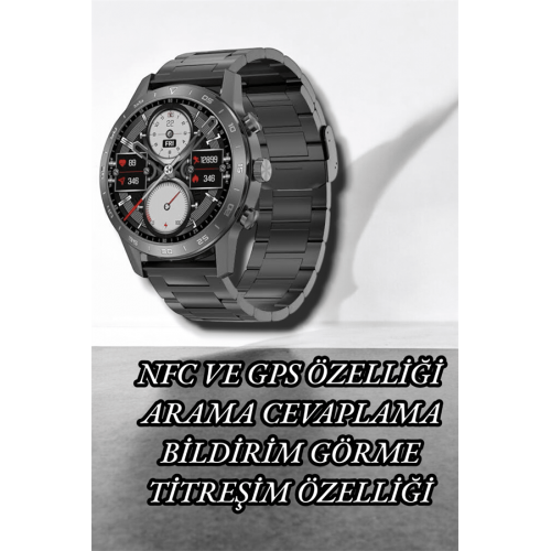 NFC ve Kablosuz Şarjlı Akıllı Saat EKG Nabız & Spor Modları ile iOS ve Android Uyumlu
