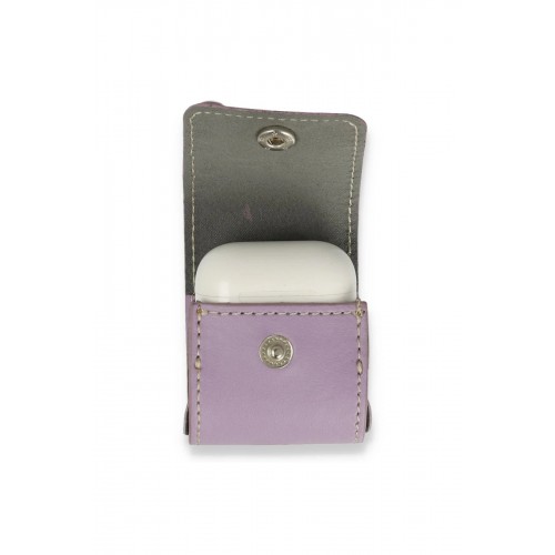 Airpods 2 (2.nesil) Askılı Kılıf - Lila-(5796)