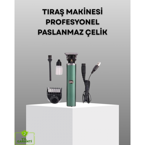 Profesyonel Şarjlı Tıraş Makinesi – 180 Dakika Kullanım 2.5 Saat Hızlı Şarj Evrensel USB Şarj Girişli