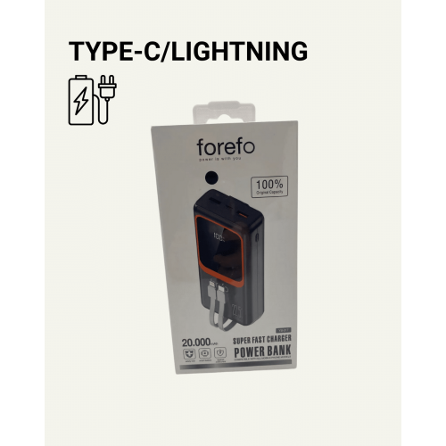 20000 mAh Powerbank | Çok Kablolu Dijital Göstergeli Yüksek Hızlı Şarj Cihazı 20000 mAh Powerbank | Çok Kablolu Dijital Göstergeli Yüksek Hızlı Şarj Cihazı