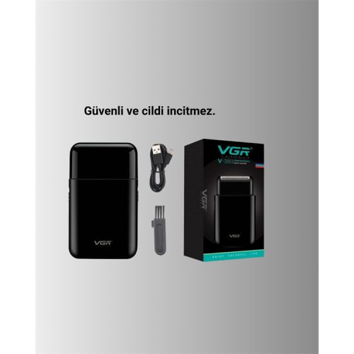 5 W Güçlü USB Şarjlı Sakal Şekillendirici – İki Başlıklı Su Geçirmez Tasarım