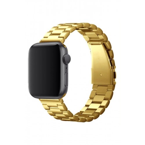 Apple Watch 42mm Metal Baklalı Kordon - Gold-(5796)