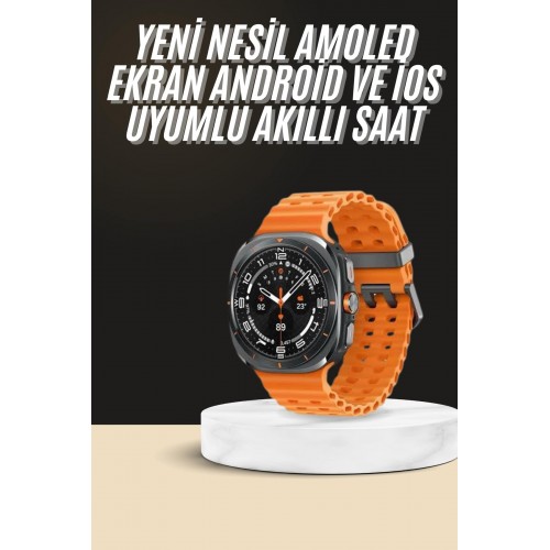 Akıllı Saat Unısex Zarif Görünümlü Titanyum Kasa Amoled Ekran Müzik Dinleme