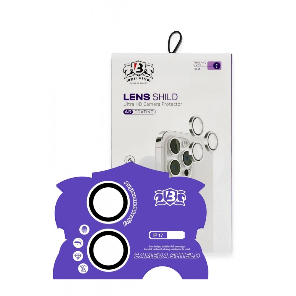 Apple iPhone 17 Bilvis Titan Kamera Lens - Gümüş-(5796)