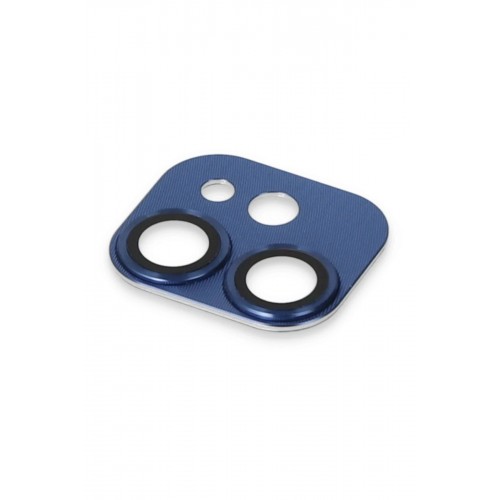 iPhone 11 Pers Alüminyum Kamera Lens - Lacivert-(5796)
