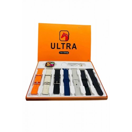 7 Kordonlu Akıllı Saat Plastik Kordon Hasır Kordon Çelik Kordon