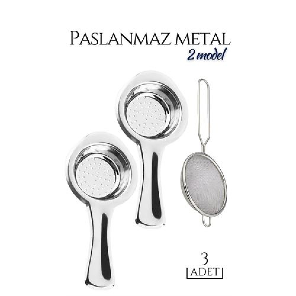 Turk 3 lü Set Metal Çay Süzgeci Cabrera Design