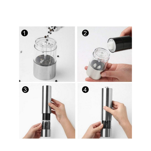 Paslanmaz Çelik Otomatik Baharat Öğütücü Pille Çalışan Tek Tuşlu Kullanım