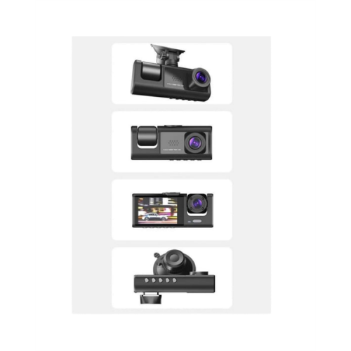 2.0” LCD Ekranlı Döngüsel Kayıt Özellikli Üç Kameralı Oto Kamera