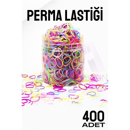 Turk Perma Lastiği İnce 400 ADET RENKLİ