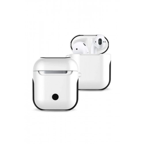 Airpods 2 (2.nesil) 3in1 Kılıf - Beyaz-(5796)