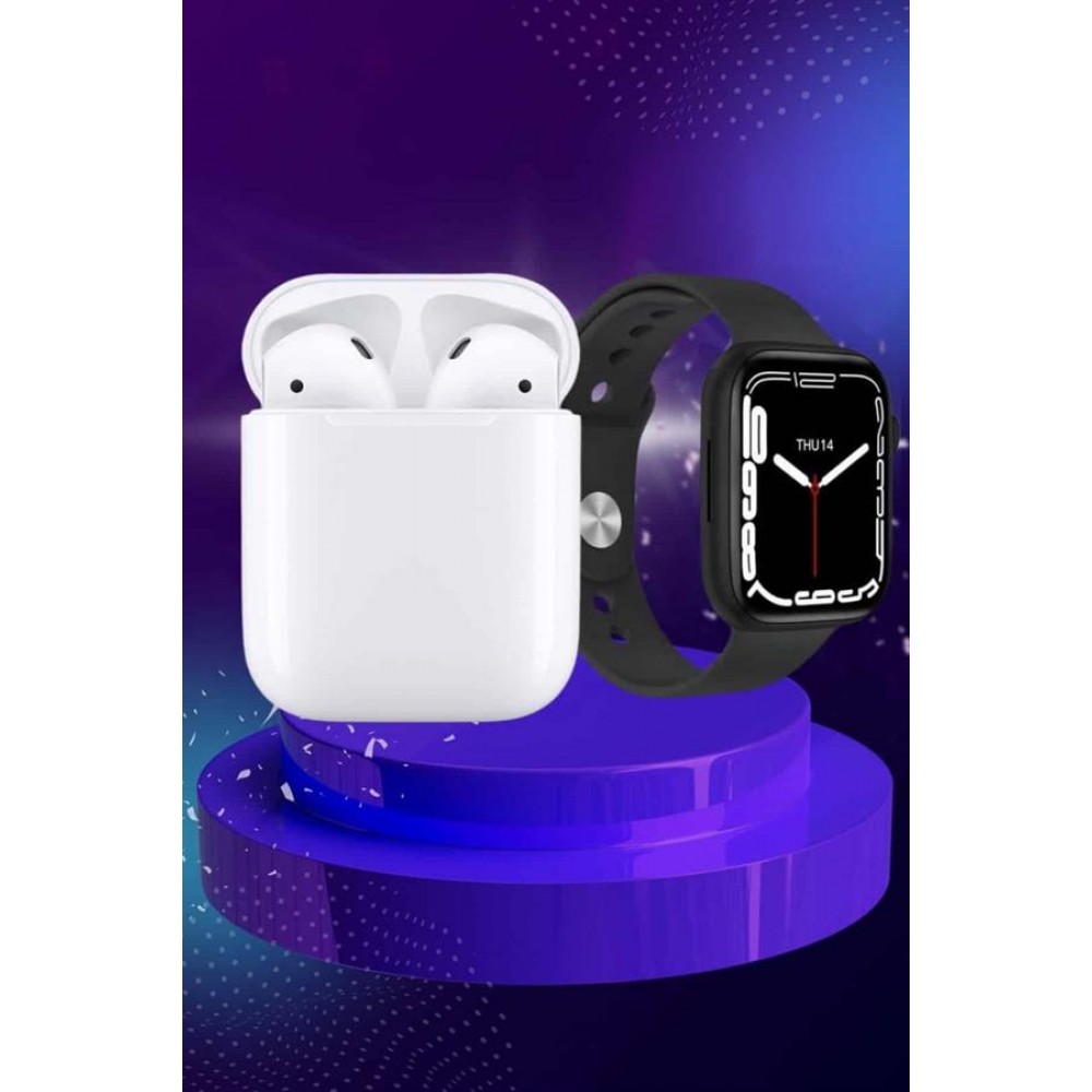 2025 Model Akıllı Saat ve 2.Nesil TWS Bluetooth Kulaklık ANC Özelliği Amoled Ekran