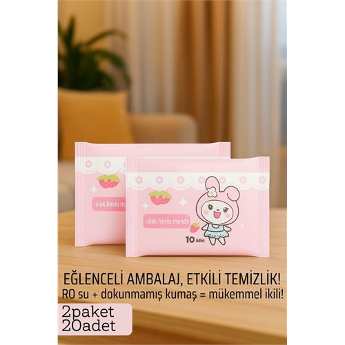 Dies Islak Mendil -RO Saf Su & Dokunmamış Kumaşlı 20 Yaprak Temizlik Keyfi  PEMBE