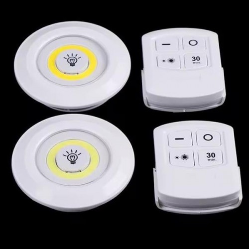 Led Lamba 3'lü Uzaktan Kumandalı Yapışkanlı Beyaz Işık Led Lamba 3'lü Uzaktan Kumandalı Yapışkanlı Beyaz Işık