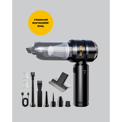 15000 PA Emiş Gücü ve Hava Üfleme Özellikli Şarjlı Süpürge