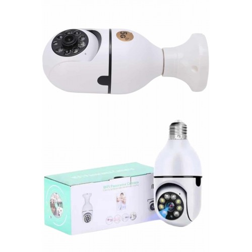 Güvenlik Kamerası Wi-Fi Özellikli 360 Derece Full Hd 1080p Ampül Kamera