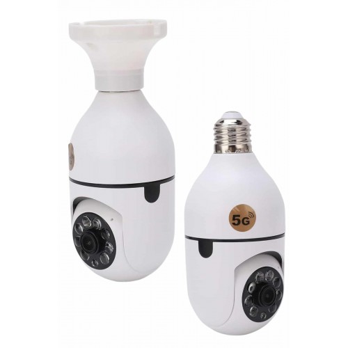 Güvenlik Kamerası Wi-Fi Özellikli 360 Derece Full Hd 1080p Ampül Kamera