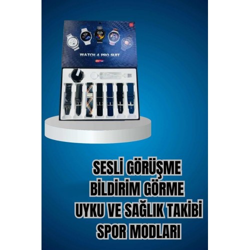 Ucuz Kaliteli Yeni Nesil 7 Kordonlu Akıllı Saat ve Kablosuz Bluetooth Kulaklık ANC Özelliği