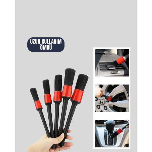 Araba Temizliği İçin 5 Parça Fırça Takımı Araba Temizliği İçin 5 Parça Fırça Takımı