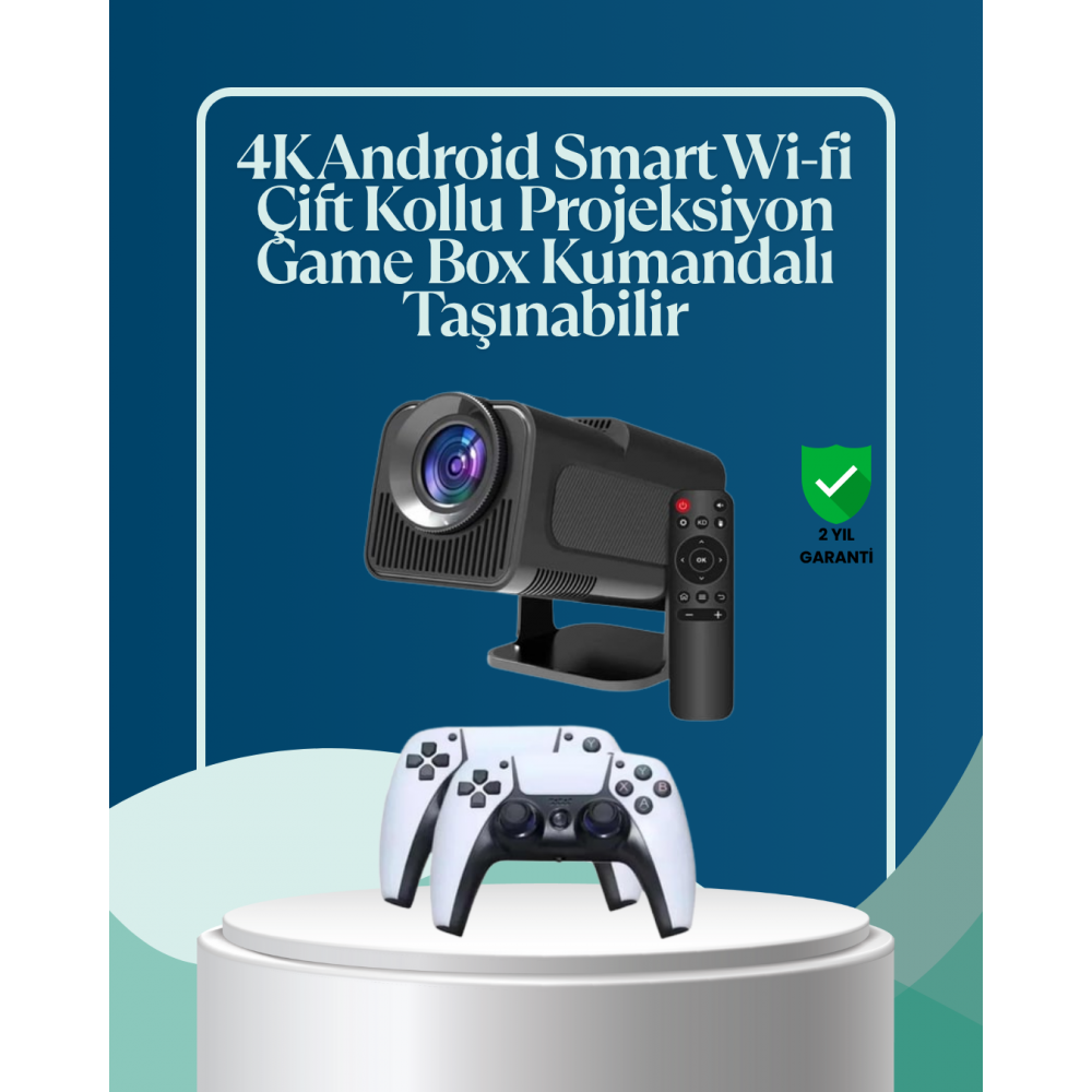 450 ANSI Lümen 4K Destekli Kompakt Ev Projektörü