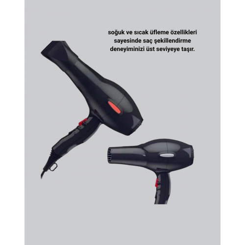 2200W Fön Makinesi – Profesyonel AC Motor Soğuk ve Sıcak Üfleme 2200W Fön Makinesi – Profesyonel AC Motor Soğuk ve Sıcak Üfleme