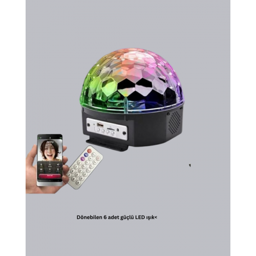 Bluetooth Hoparlörlü LED Disko Işığı Müzik Ritim Duyarlı ve Taşınabilir Bluetooth Hoparlörlü LED Disko Işığı Müzik Ritim Duyarlı ve Taşınabilir