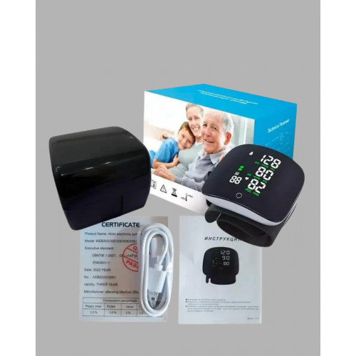 Bilekten Ölçüm Dijital Tansiyon Aleti – Renkli Risk Göstergeli ve Aritmi Uyarılı