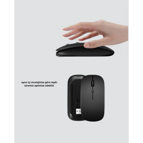 Kablosuz Oyuncu Mouse – Anlık DPI Geçişi Gelişmiş Sensör Hassas ve Akıcı Kontrol