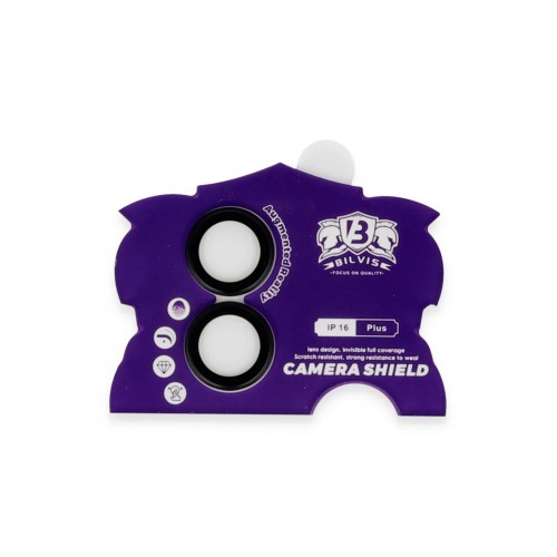 iPhone 16 Bilvis Titan Kamera Lens - Siyah-(5796)