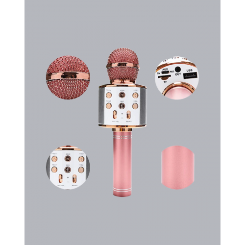 Taşınabilir Karaoke Mikrofon – Bluetooth USB ve AUX Girişli