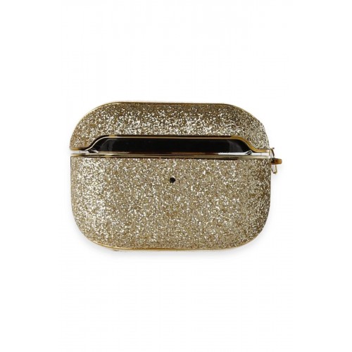Airpods Pro (1.nesil) Spell Simli Kılıf - Gold-(5796)