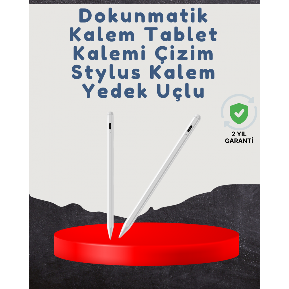 Yüksek Hassasiyetli Eğim Sensörlü Dijital Kalem – USB-C Hızlı Şarjlı