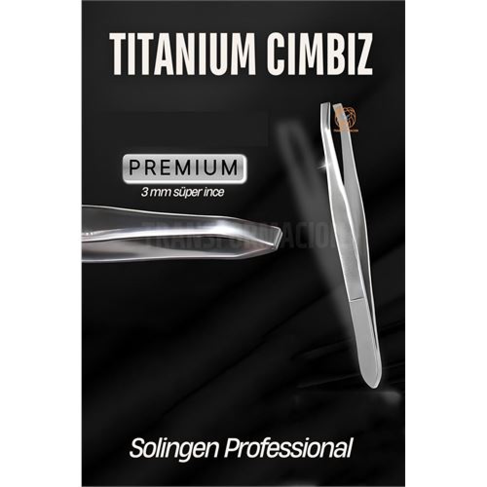 Turk 3 mm İnce Uçlu Cımbız Titanyum Çelik Solingen Professional