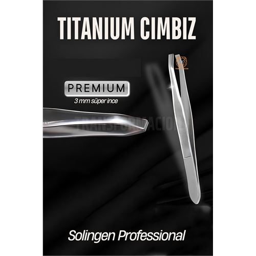 Turk 3 mm İnce Uçlu Cımbız Titanyum Çelik Solingen Professional