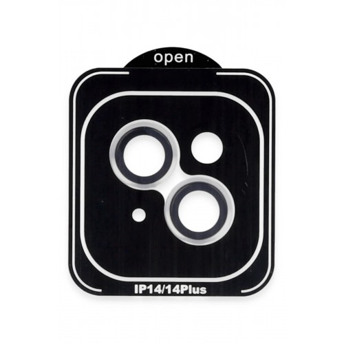 iPhone 14 PVD Metal Kamera Lens - Gümüş-(5796)