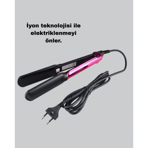 İyonik Saç Düzleştirici – 220°C Isıya Kadar Çıkan LED Göstergeli ve Eşit Isı Dağılımlı Plaka
