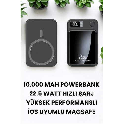 Pratik ve Taşınabilir 10.000 mAh Wireless Powerbank Hızlı Şarj Avantajı