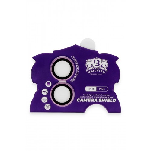 iPhone 16 Bilvis Titan Kamera Lens - Pembe-(5796)