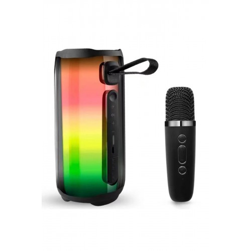 Pluse 5 Mikrofonlu RGB Kablosuz Hoparlör - Siyah-(5796)